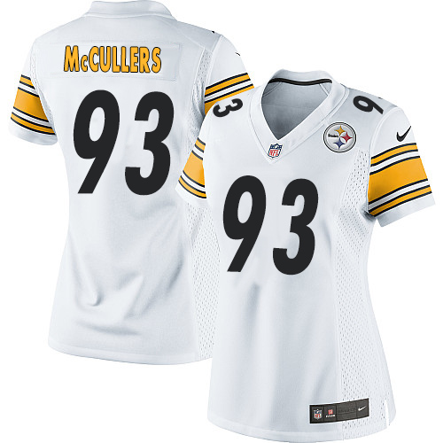 Women's Elite Dan McCullers Nike Jersey White Road - #93 NFL Pittsburgh Steelers